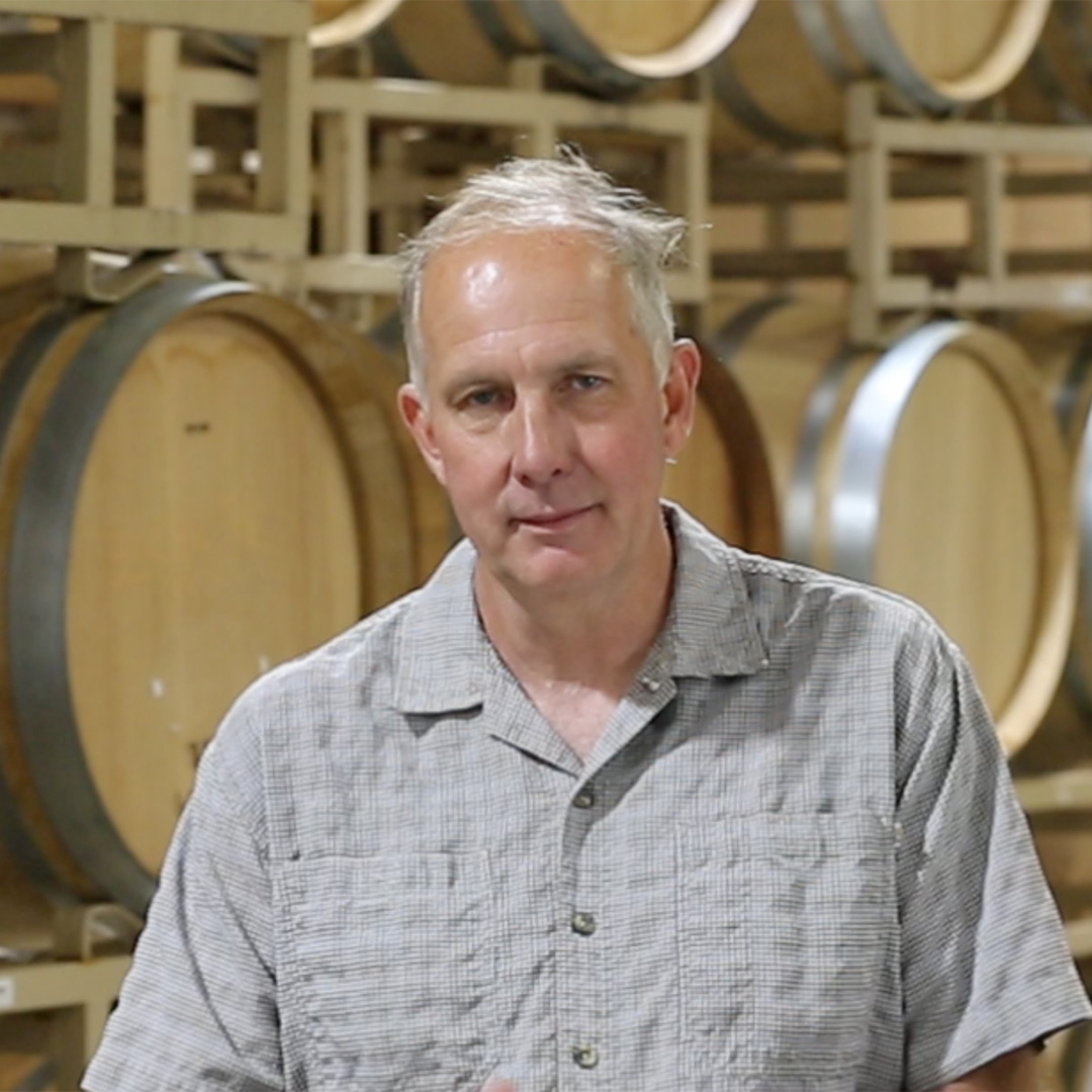 A winemaker in the vineyard cellar